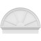 Ekena Millwork Half Round 4 Spoke Architectural Grade PVC Combination Pediment, 30"W x 21-3/4"H x 2-3/4"P PEDPC030X220HRO04 - alternate 4